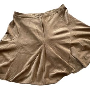 Fashion Nova Used Brown 90s Pleated Flare Mini Skirt Size Xl